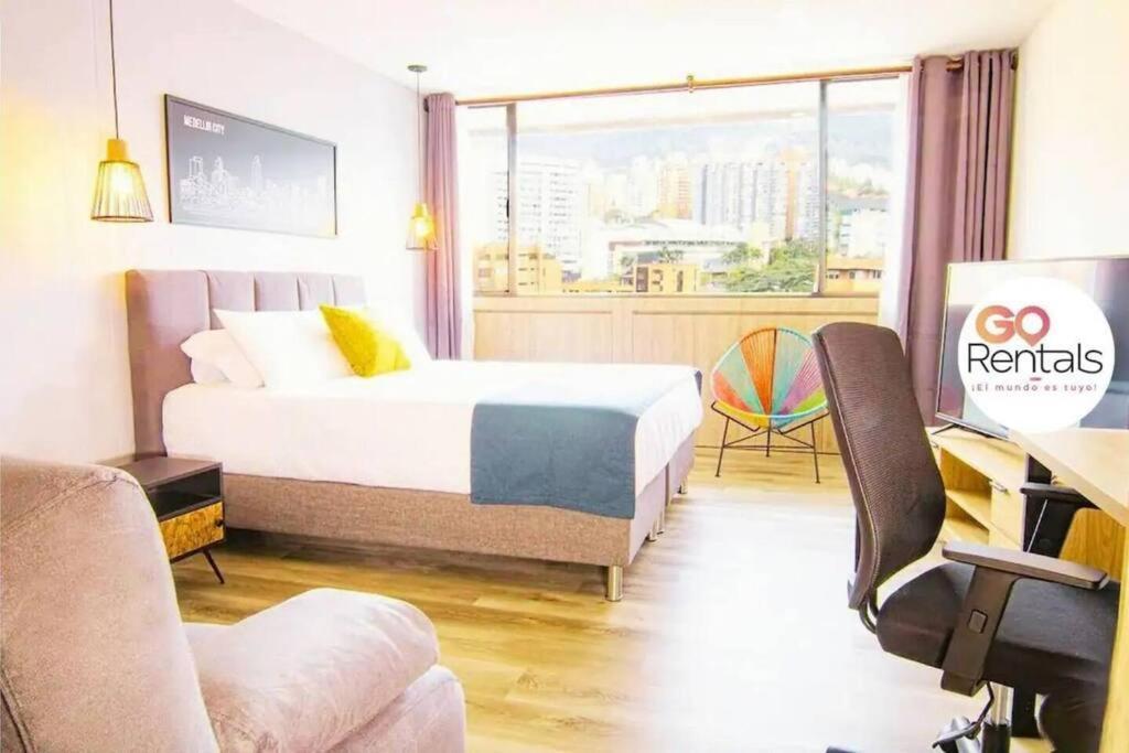 Bright Topfloor A/c, Poblado Coworking1412 Apartment